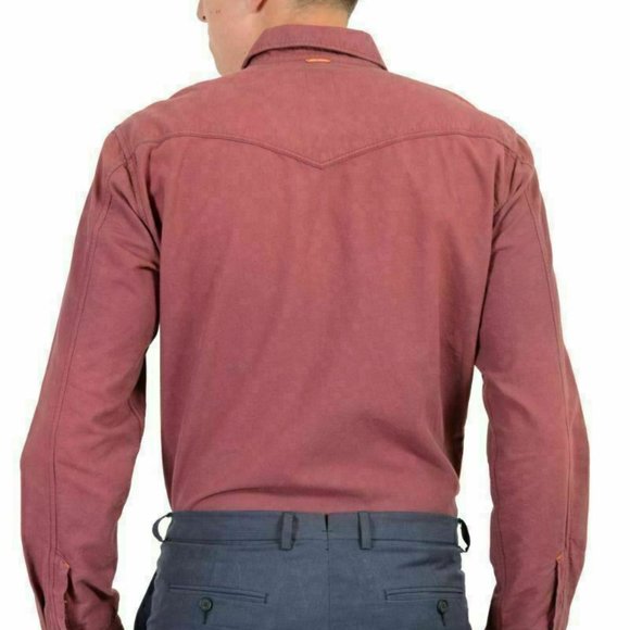 Hugo Boss Orange "CliffE" Men's Cherry Casual Shirt US M IT 50 - Picture 3 of 5